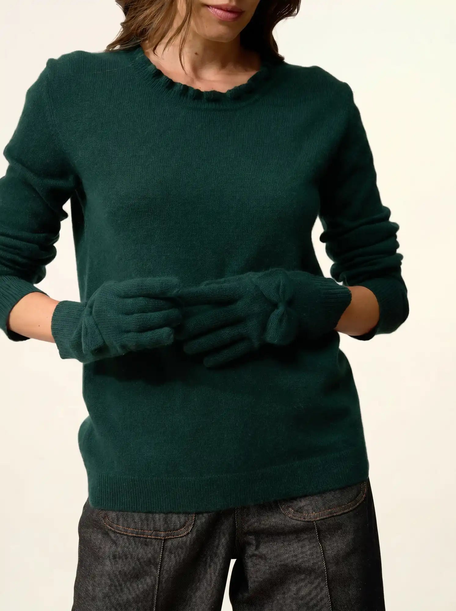 LUCY handschuhe 4-fädig zypresse