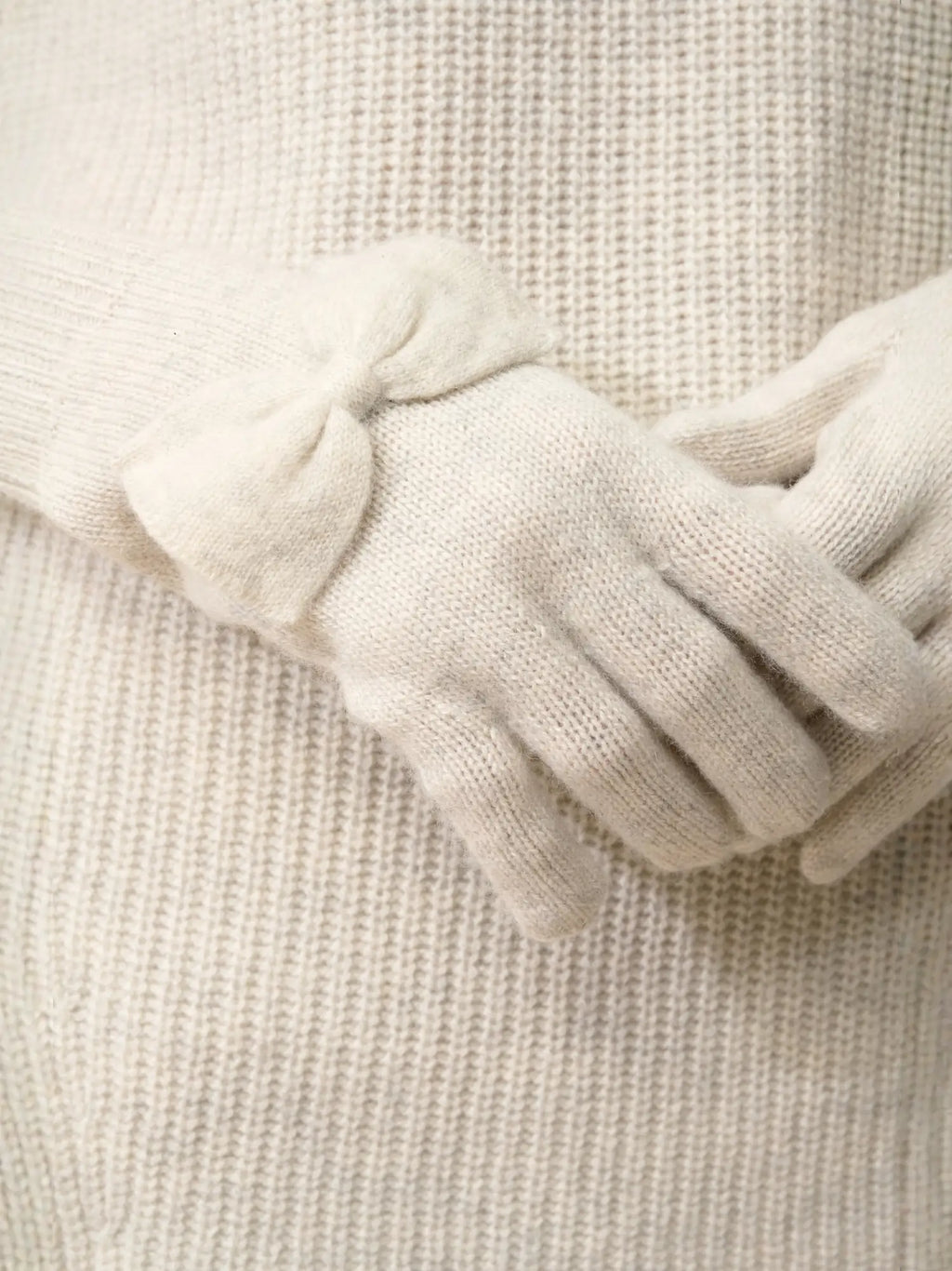 LUCY handschuhe 4-fädig perlgrau meliert