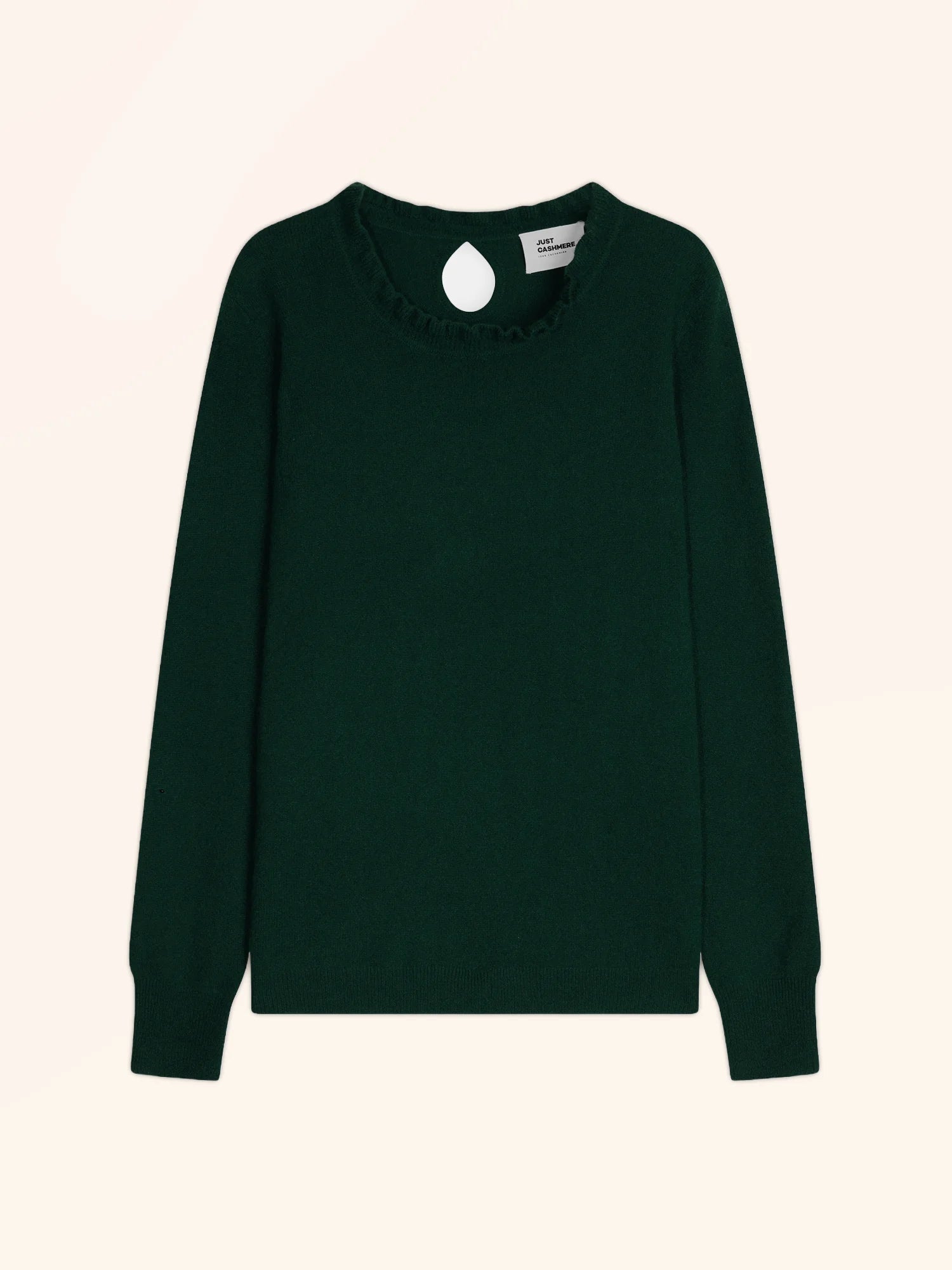 CHARLIE pullover stehkragen volant tropfen hinten zypresse