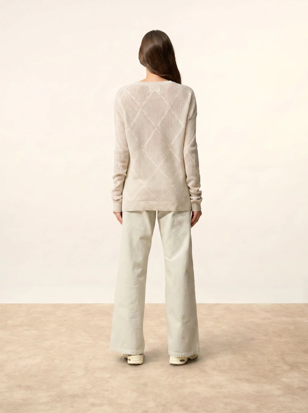 CAPUCINE pullover v-ausschnitt perlgrau meliert
