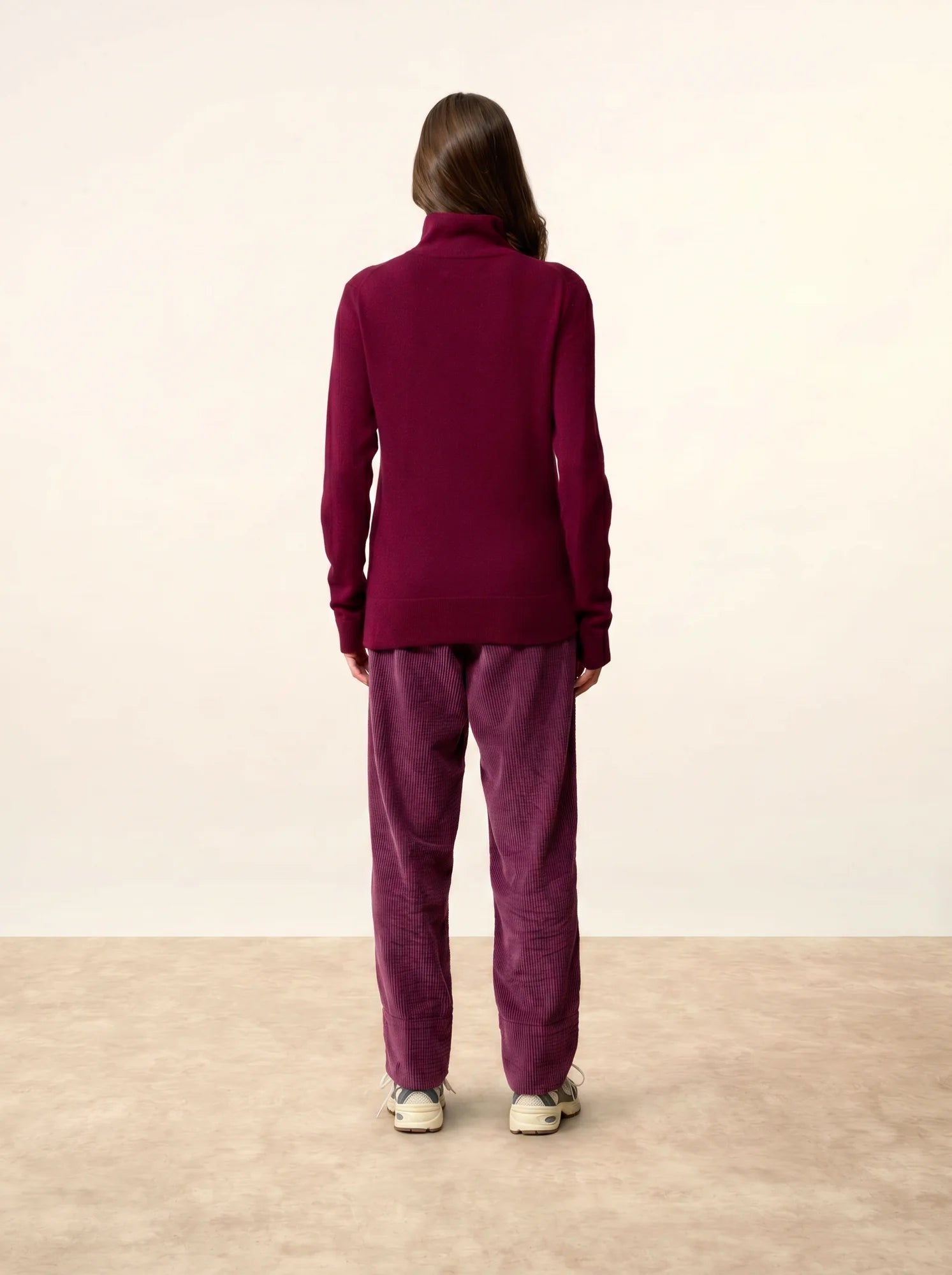 AMBRE pullover stehkragen bordeaux