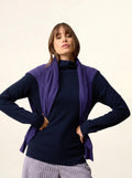 AMBRE pullover stehkragen marineblau