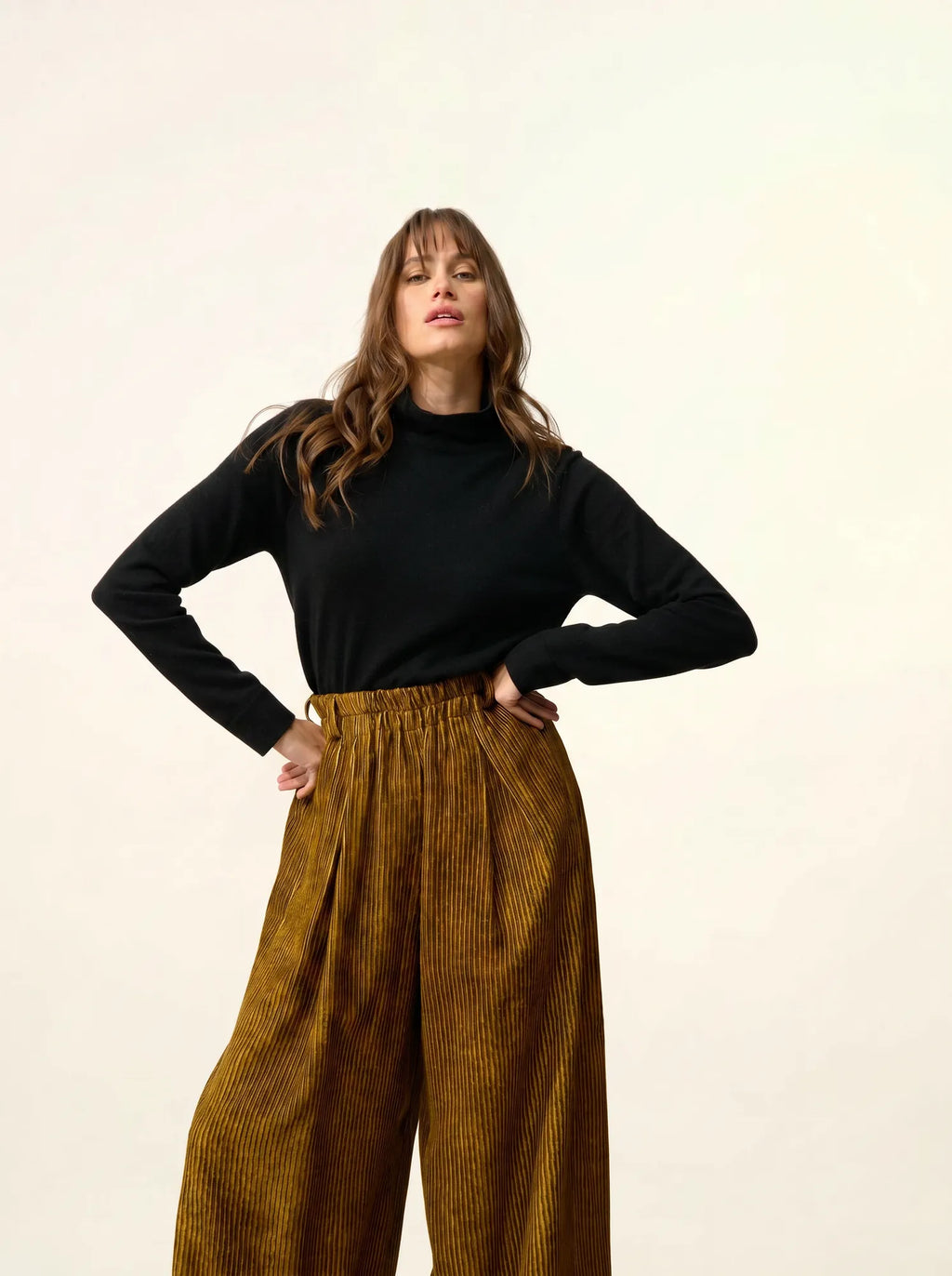 AMBRE pullover stehkragen schwarz
