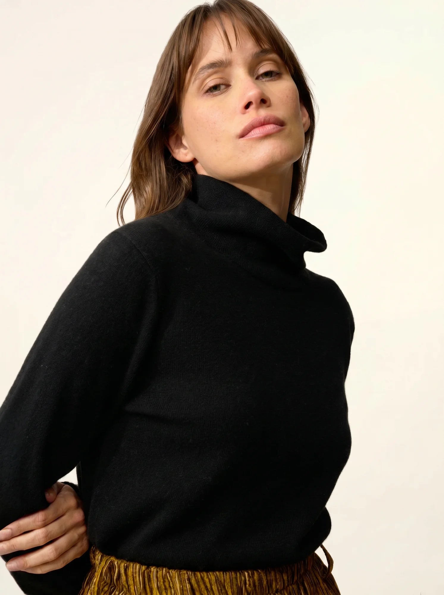 AMBRE pullover stehkragen schwarz