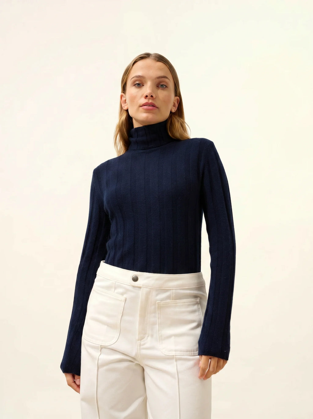 SERELITH pullover rollkragen marineblau
