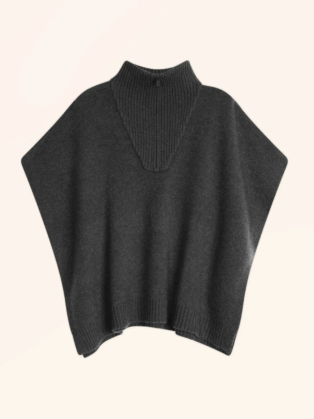 VIVIENNE poncho col dockermütze 4-fädig carbone meliert