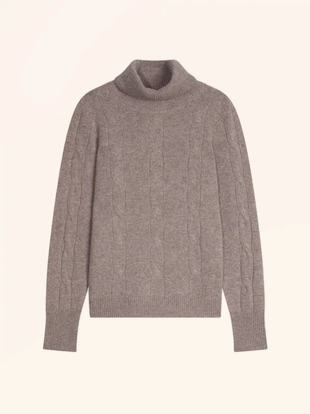 ESTELLE pullover rollkragen 4-fädig caribou meliert