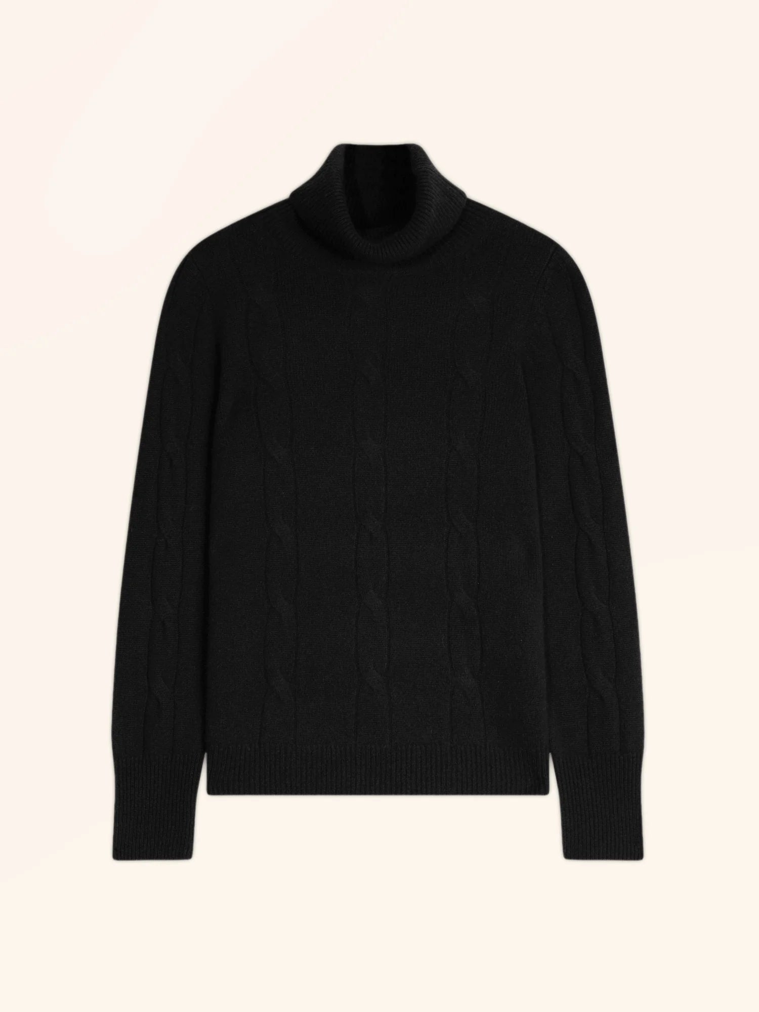 ESTELLE pullover rollkragen 4-fädig schwarz