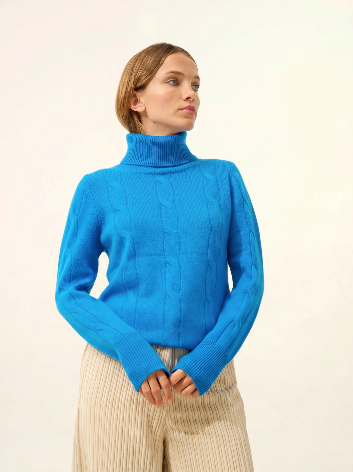 ESTELLE pullover rollkragen 4-fädig azur