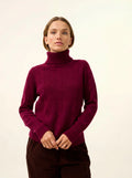 ESTELLE pullover rollkragen 4-fädig bordeaux