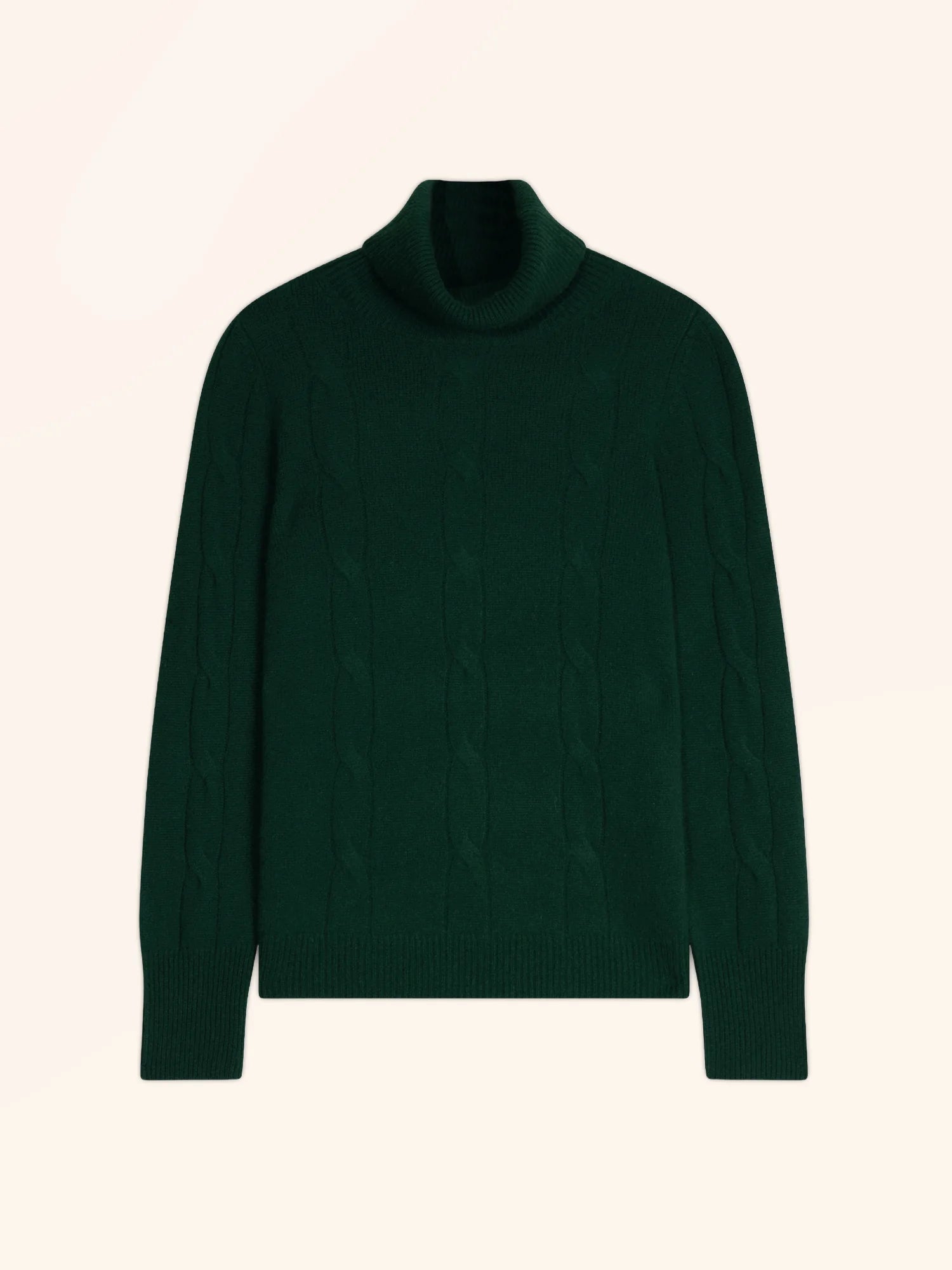 ESTELLE pullover rollkragen 4-fädig zypresse