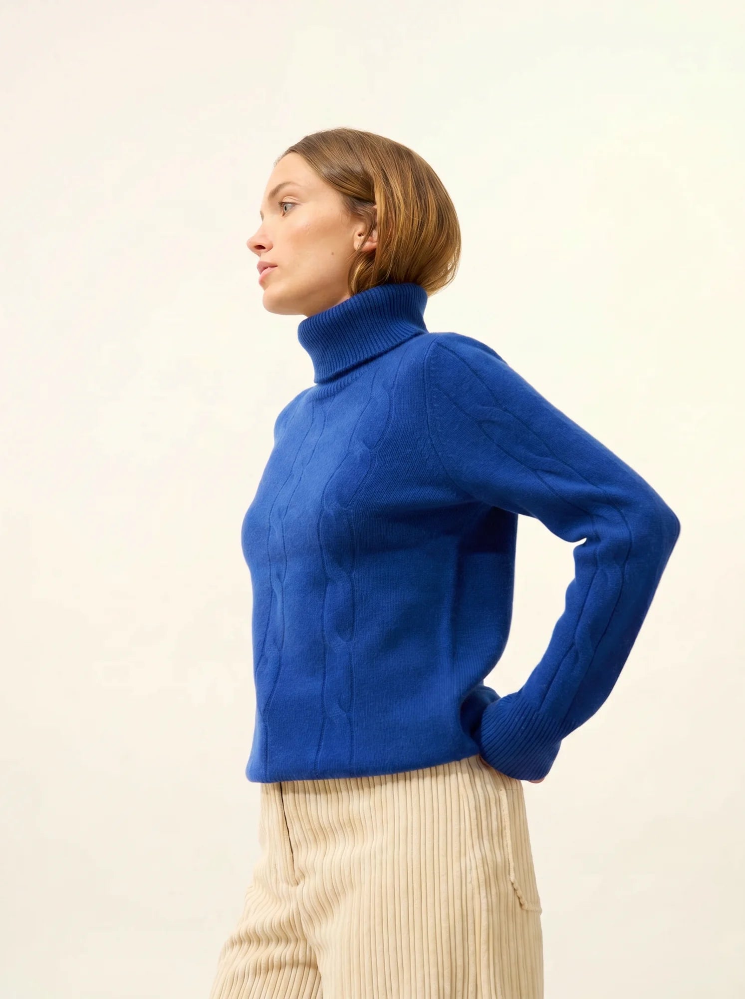 ESTELLE pullover rollkragen 4-fädig ultramarin