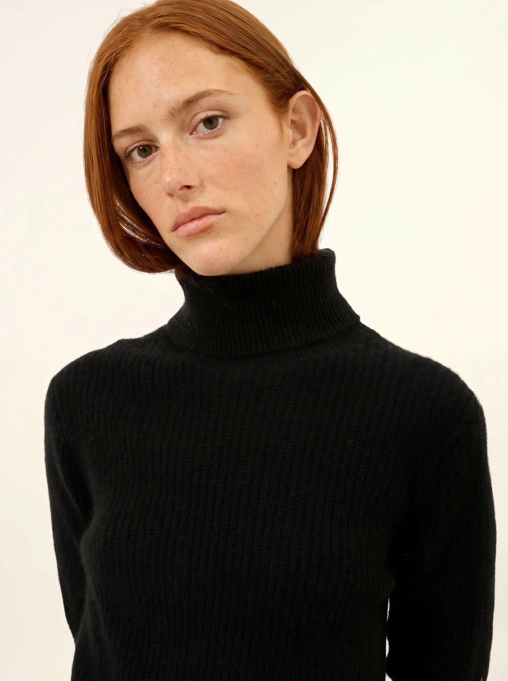 ISOLDE pullover rollkragen 4-fädig schwarz