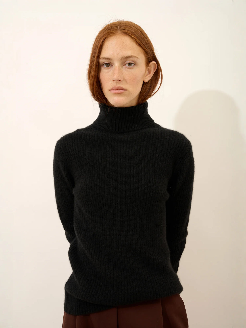ISOLDE pullover rollkragen 4-fädig schwarz