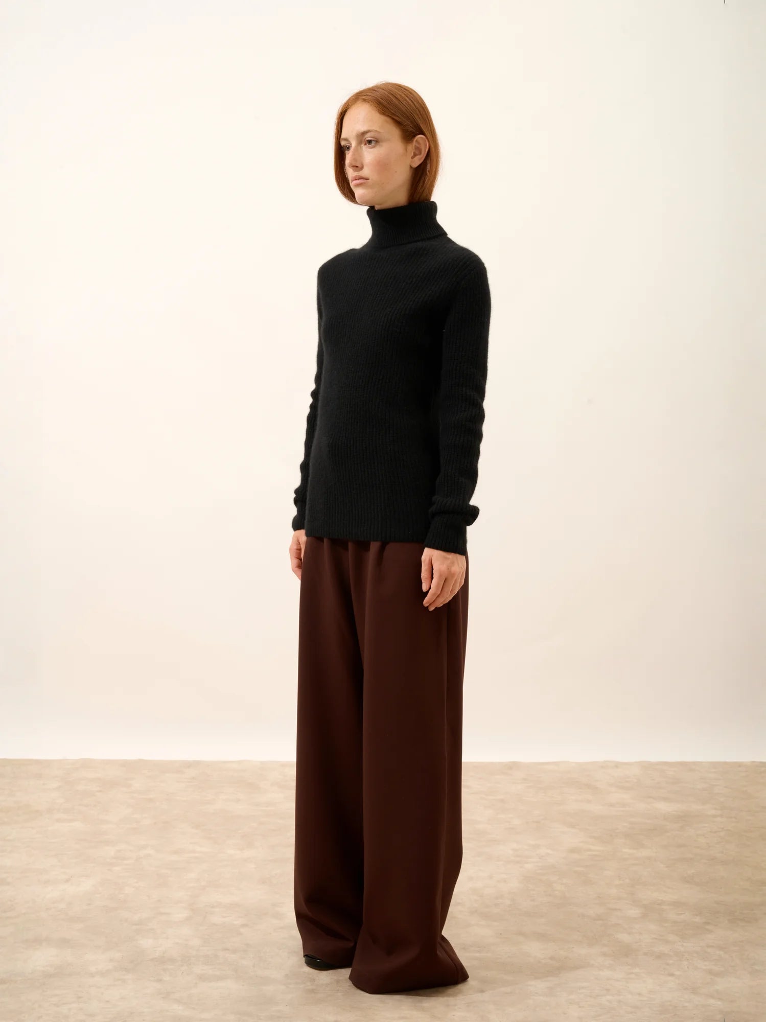 ISOLDE pullover rollkragen 4-fädig schwarz