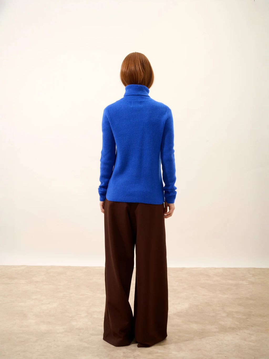 ISOLDE pullover rollkragen 4-fädig blau persan