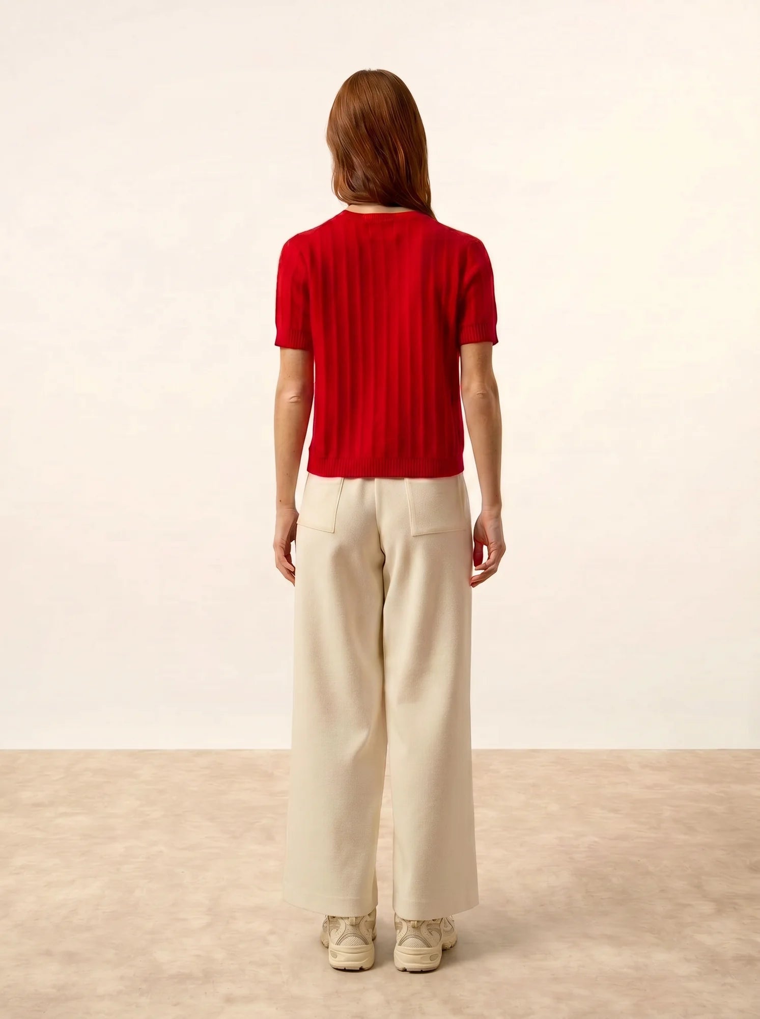 LOULIA t-shirt rundhalsausschnitt rot