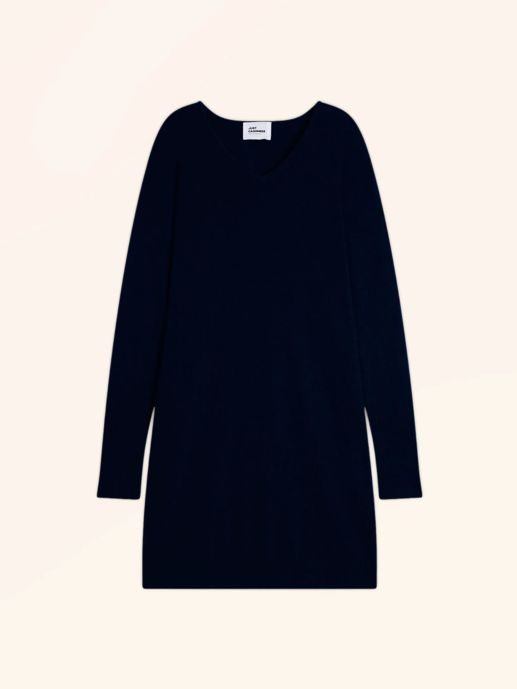 MILEYA kleid v-ausschnitt marineblau