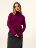 LORALIA pullover rollkragen pflaume