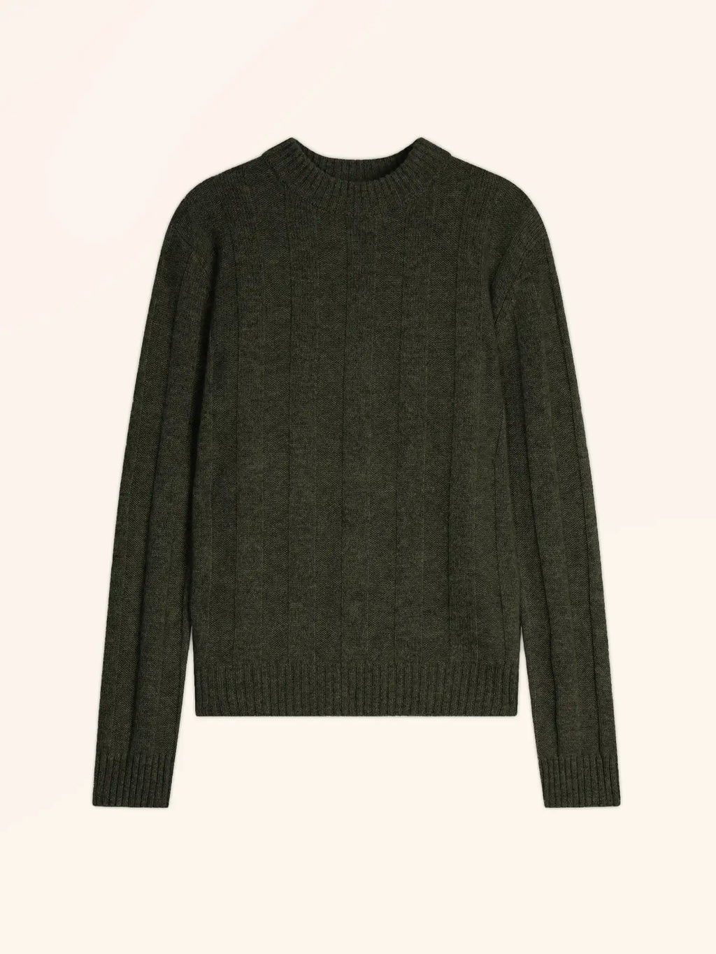 CALINDRA pullover rundhalsausschnitt 4-fädig army meliert