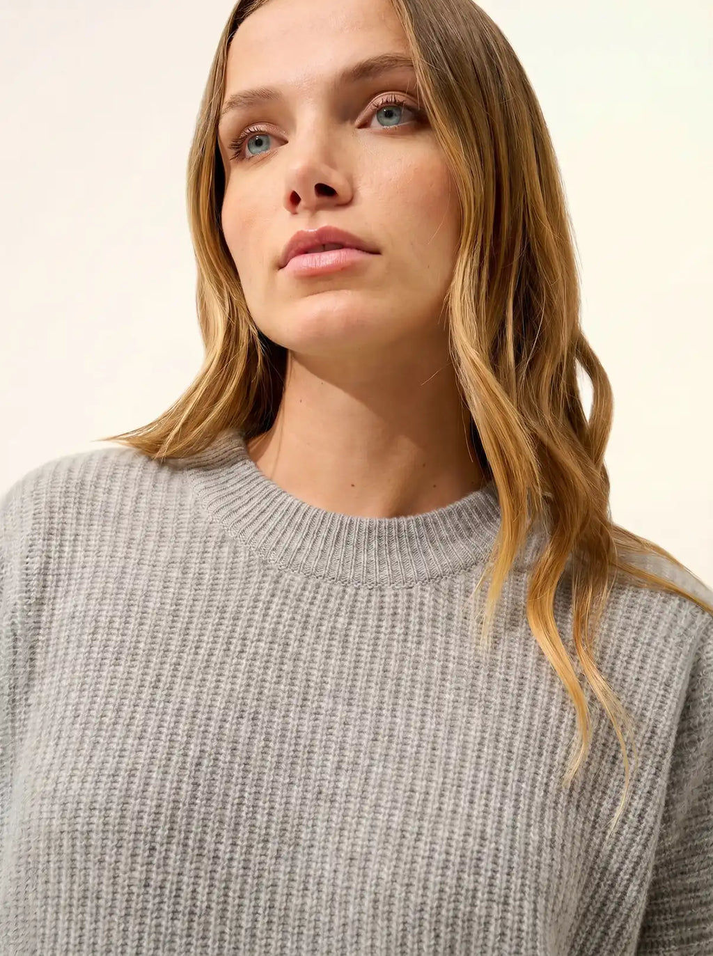 ÉRINA t-shirt u-boot-ausschnitt chauve souris 4-fädig wolke meliert