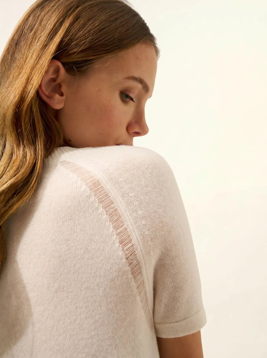 LAÏSA t-shirt rundhalsausschnitt elfenbein