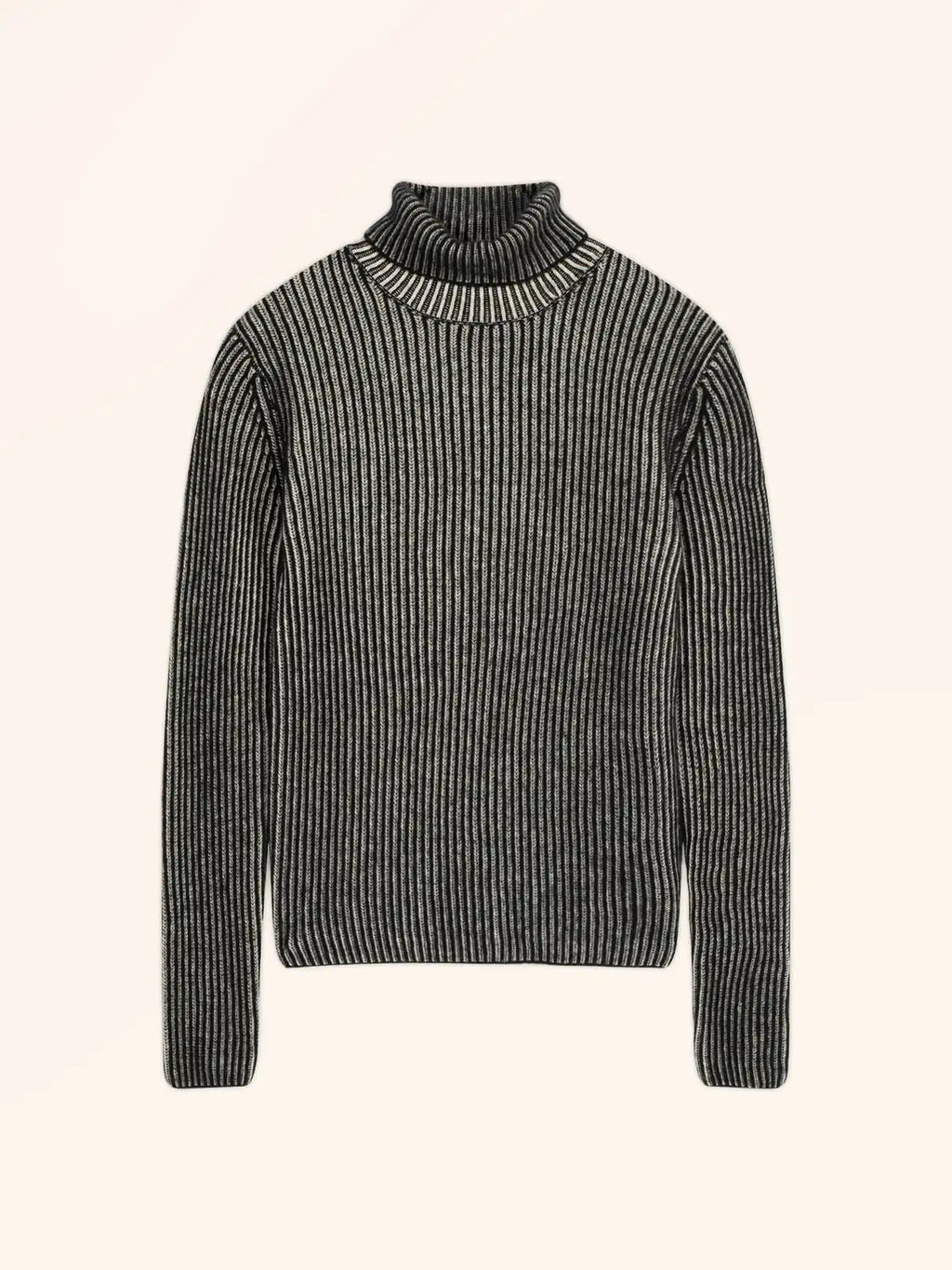 SOMNIA pullover rollkragen 4-fädig elfenbein und schwarz