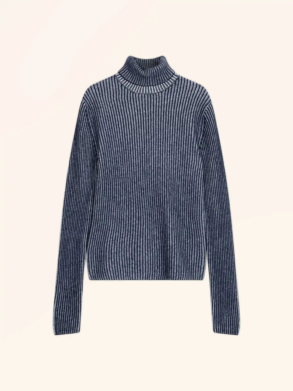 SOMNIA pullover rollkragen 4-fädig schnee und marineblau