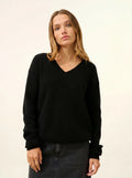 ALENIA pullover v-ausschnitt schwarz