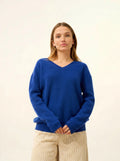 ALENIA pullover v-ausschnitt ultramarin