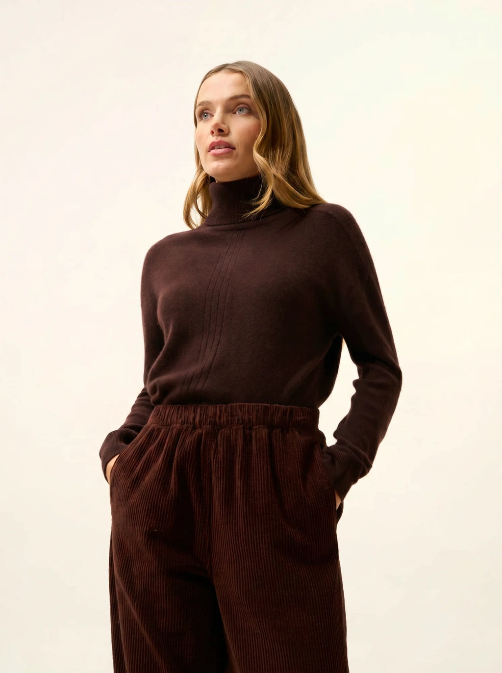ORIANNE pullover rollkragen choco