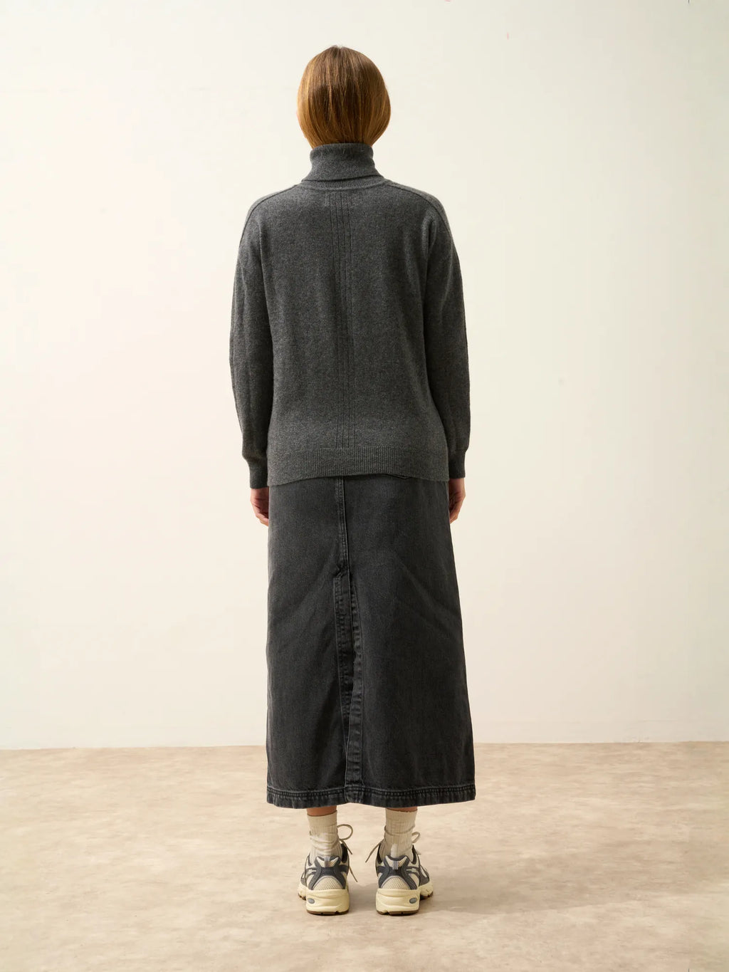 ORIANNE pullover rollkragen anthrazit meliert