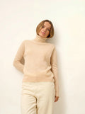 ORIANNE pullover rollkragen sand