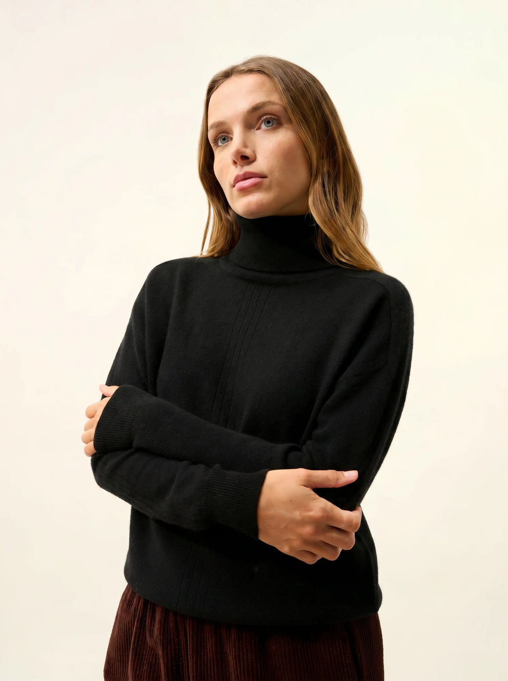 ORIANNE pullover rollkragen schwarz