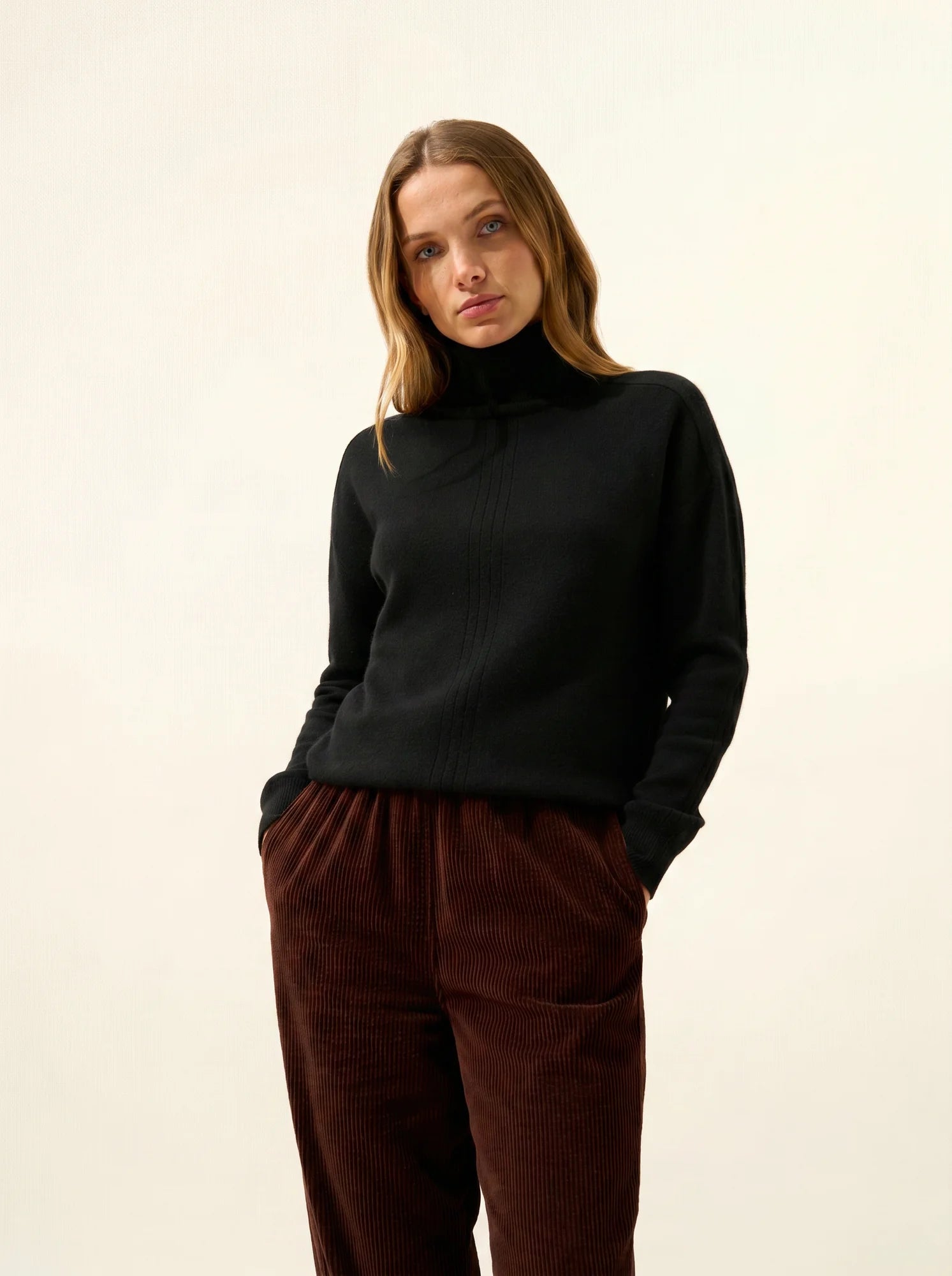 ORIANNE pullover rollkragen schwarz