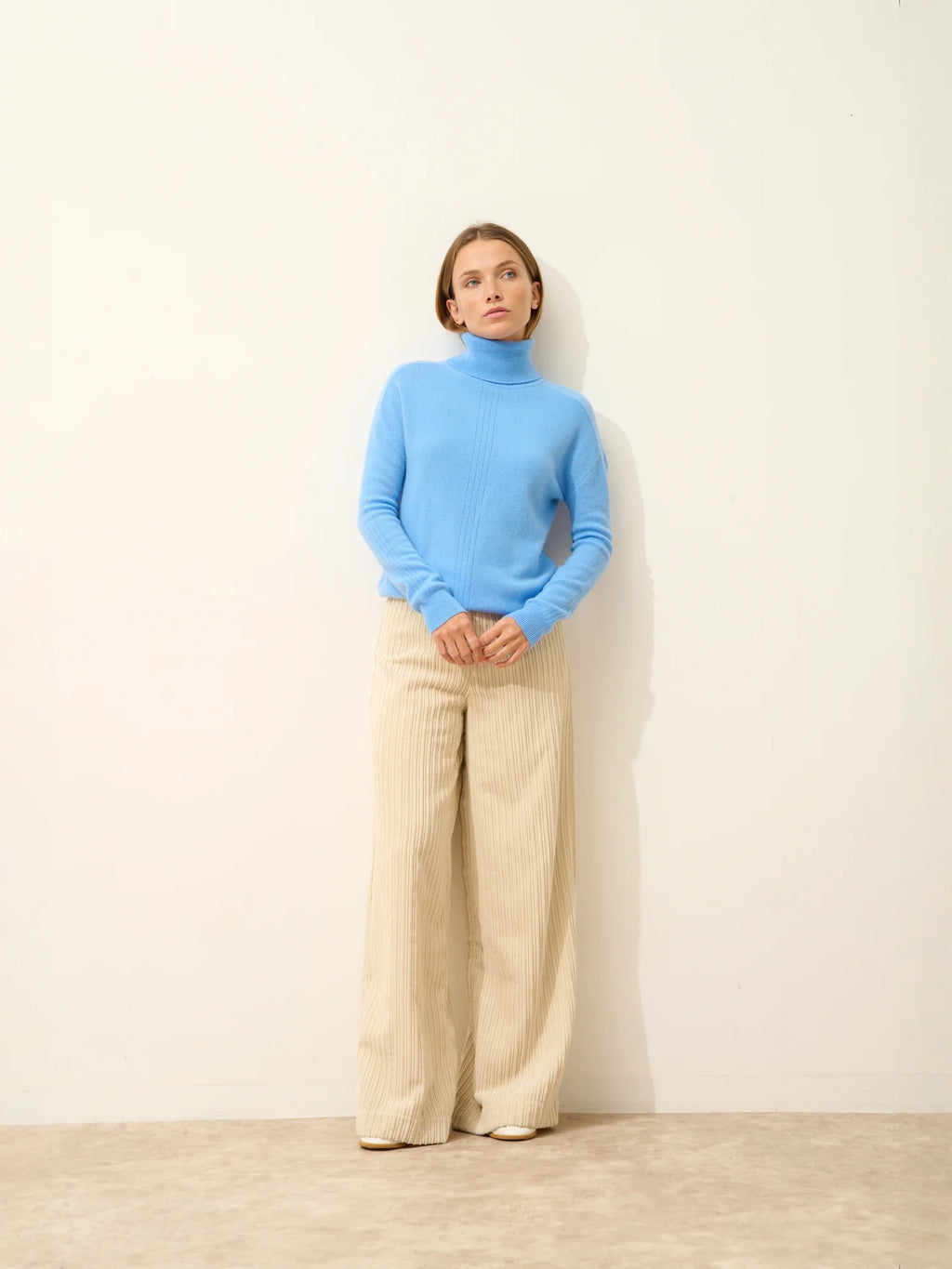 ORIANNE pullover rollkragen blau bébé