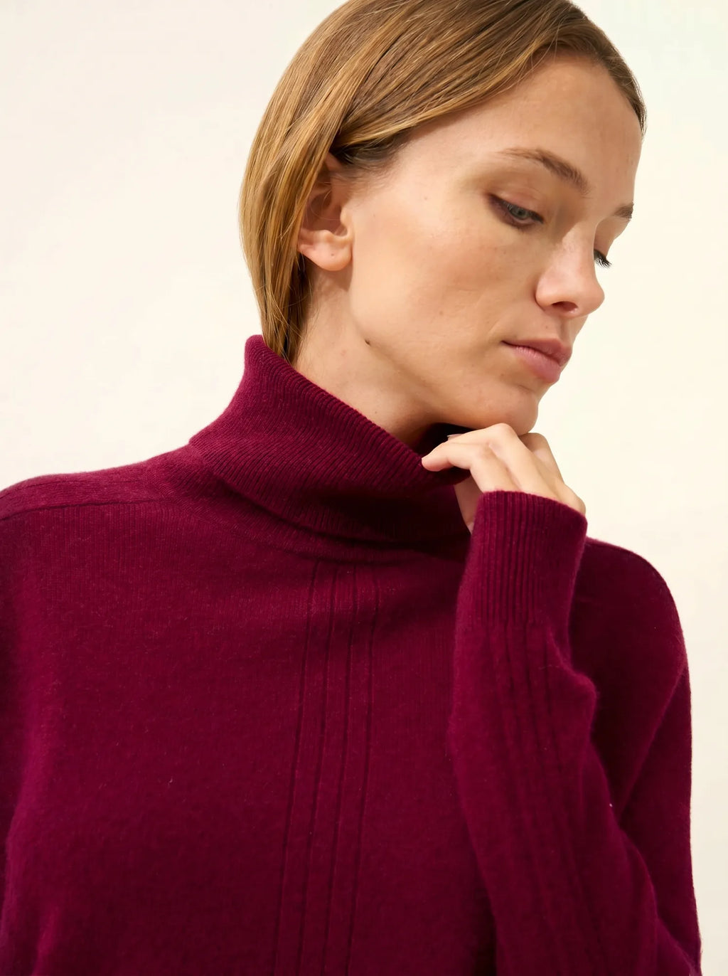 ORIANNE pullover rollkragen bordeaux