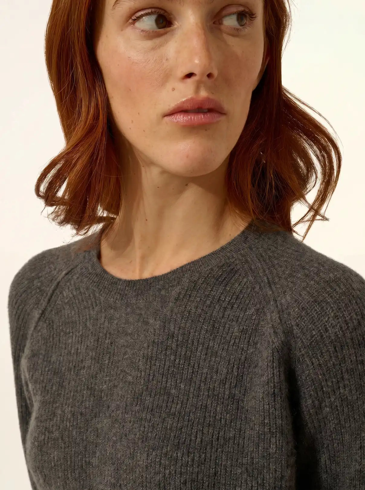 ISADORA pullover rundhalsausschnitt anthrazit meliert