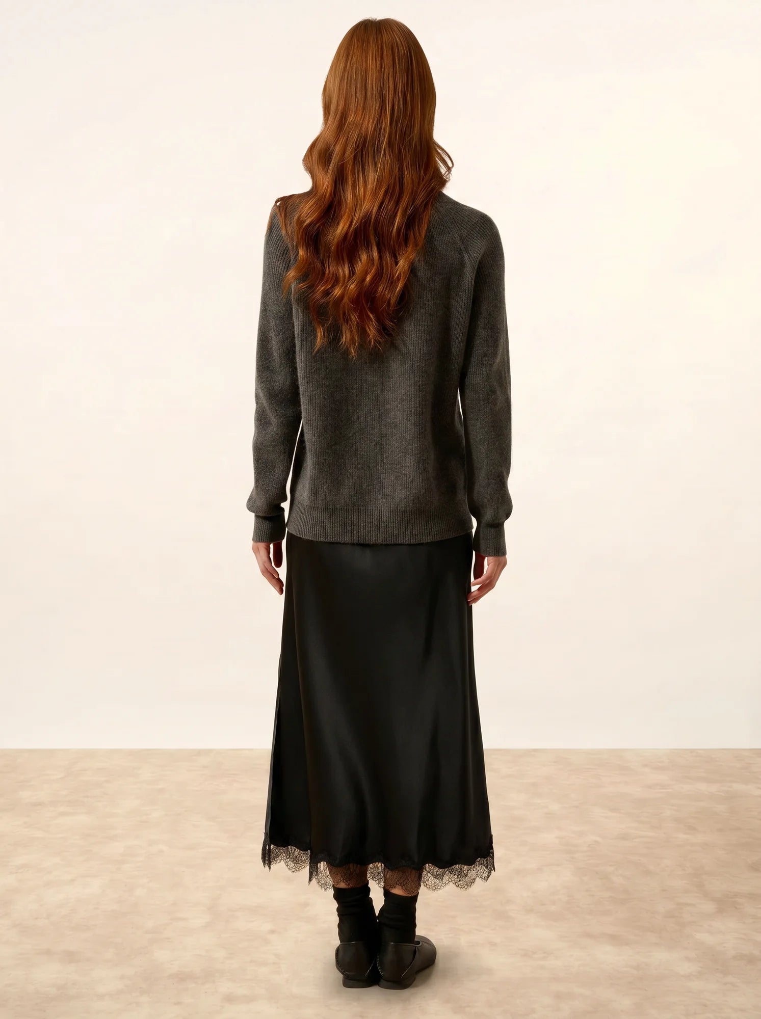 ISADORA pullover rundhalsausschnitt anthrazit meliert