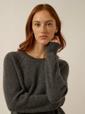 ISADORA pullover rundhalsausschnitt anthrazit meliert