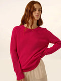 ISADORA pullover rundhalsausschnitt fuchsia
