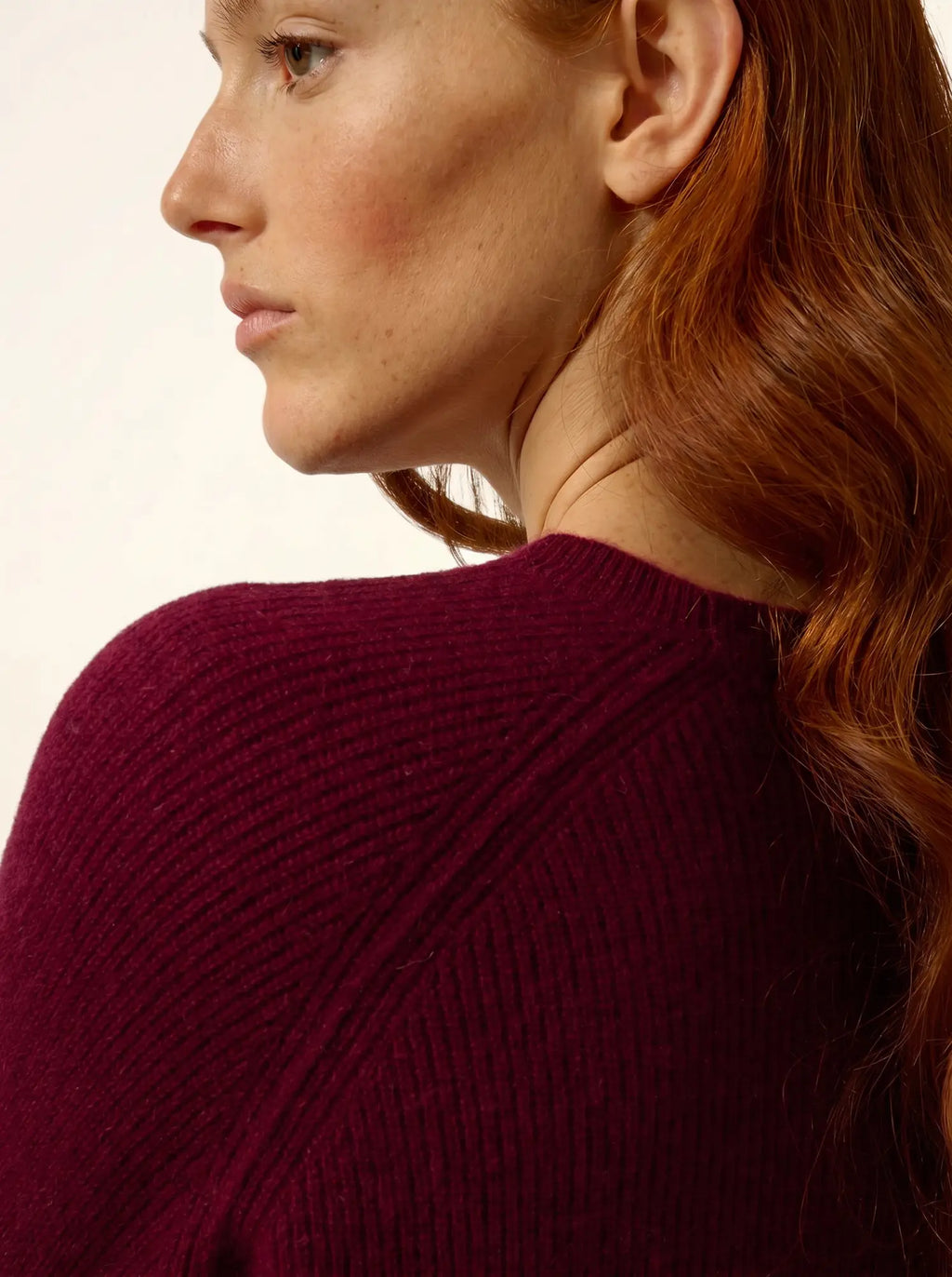 ISADORA pullover rundhalsausschnitt bordeaux