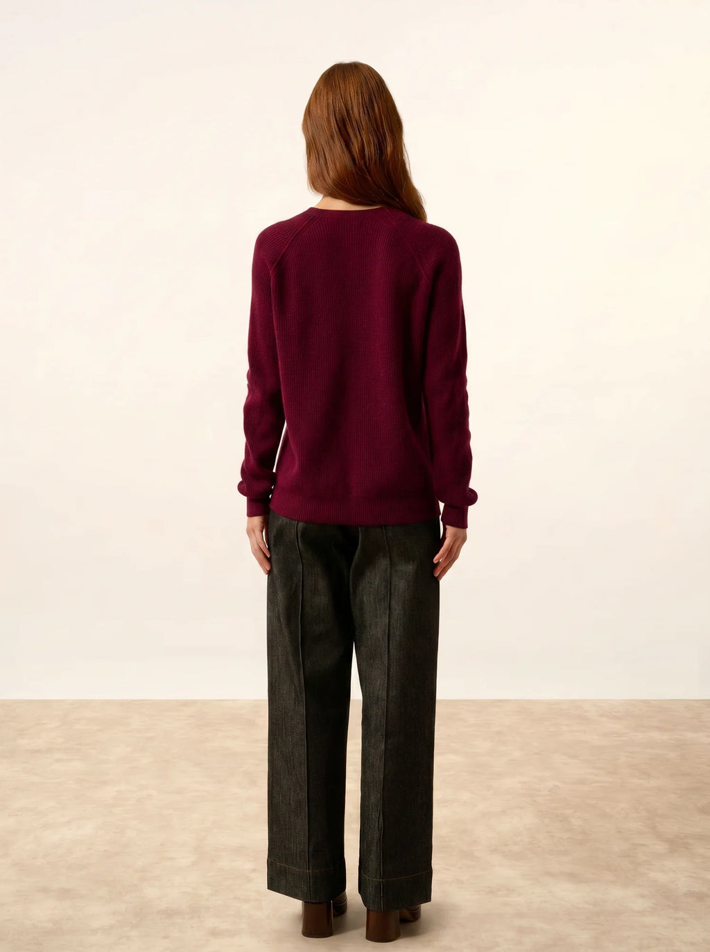 ISADORA pullover rundhalsausschnitt bordeaux