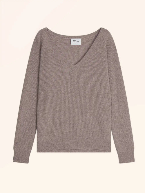 ARISTA pull col V caribou chiné