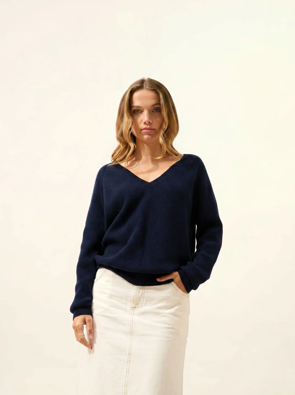 ARISTA pullover v-ausschnitt marineblau