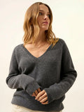 ARISTA pullover v-ausschnitt anthrazit meliert