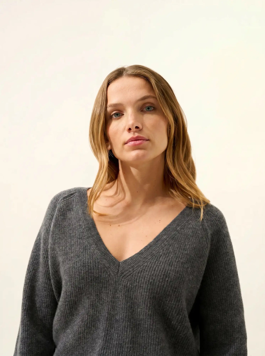 ARISTA pullover v-ausschnitt anthrazit meliert