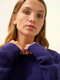 AURÉLINE kleid rundhalsausschnitt violett