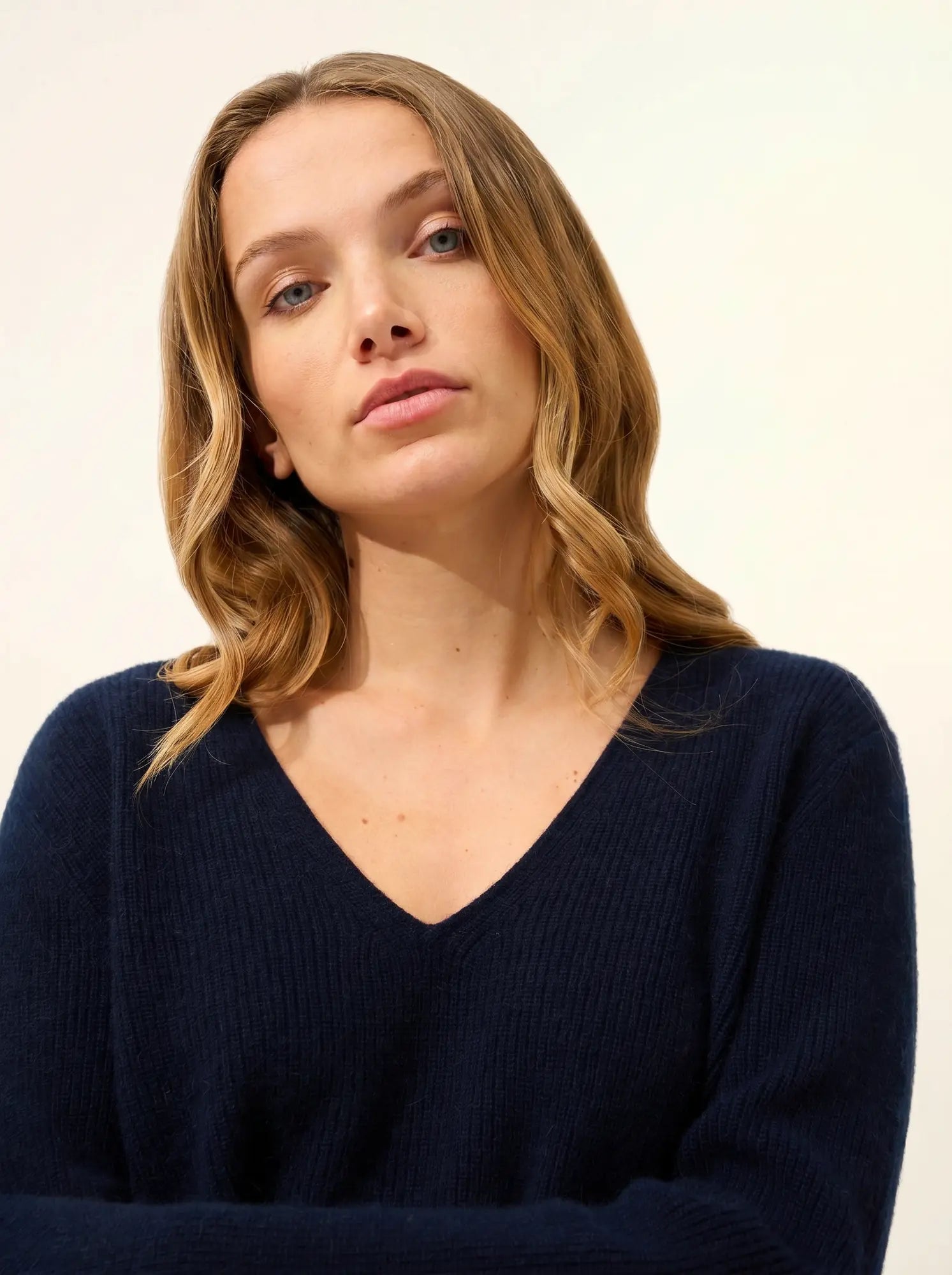 CIELORA pullover v-ausschnitt marineblau