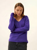 CIELORA pullover v-ausschnitt améthyste